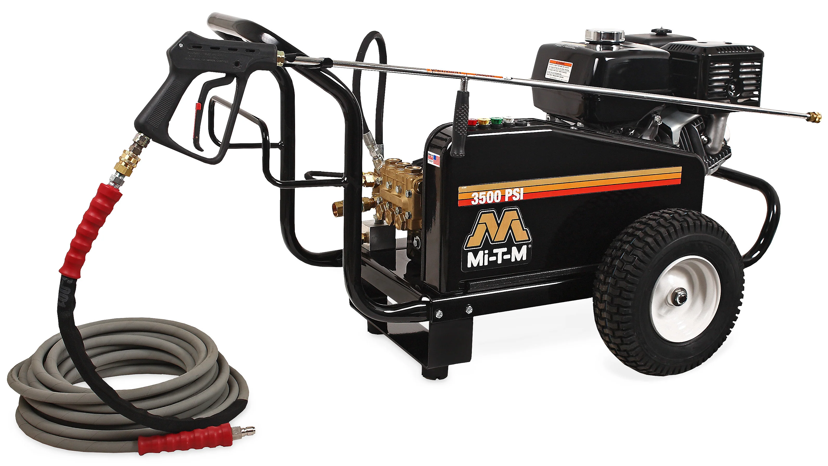Mi-T-M CW Premium Series 3500 PSI @ 3.8 GPM 389cc Honda GX390 OHV Gasoline Belt Drive Industrial Pressure Washer - Ysert