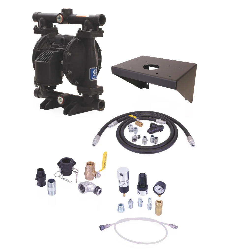 Graco Evacuation Pump Package - Husky 1050A (1 in) UL-Listed, Wall Mount - Ysert