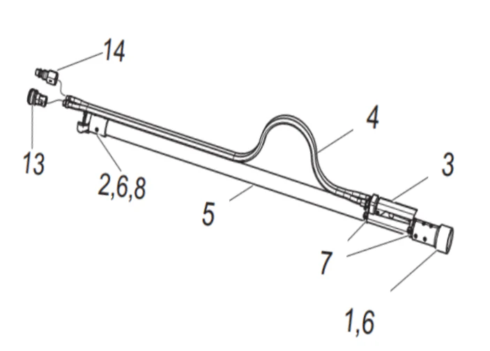 Graco 50 ft Pneumatic Blast Control Extension -  (No Coupler) - Ysert