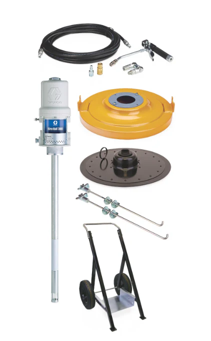 Graco 222245 Fire-Ball® 300 Series 50:1 120 Lb (55 Kg). Grease Pump - Portable Package With Heavy Duty Cart - Ysert