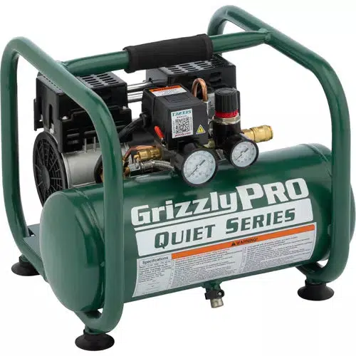Grizzly PRO T32335 - 2-Gallon Oil-Free Quiet Series Air Compressor - Ysert