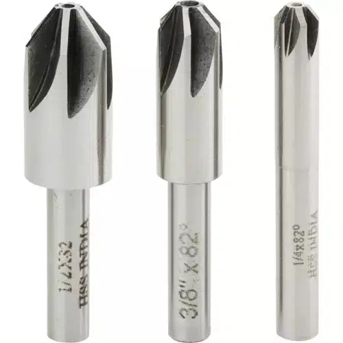 Grizzly H3024 - 3 Pc. 6 Flute Countersink Set - 82 - Ysert