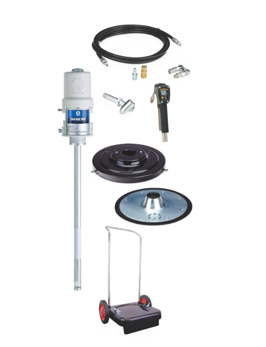 Graco 245696 Fire-Ball® 300 Series 50:1 120 Lb. (54 Kg) Grease Pump - Imperial Portable Package With 2-Wheel Cart - Ysert