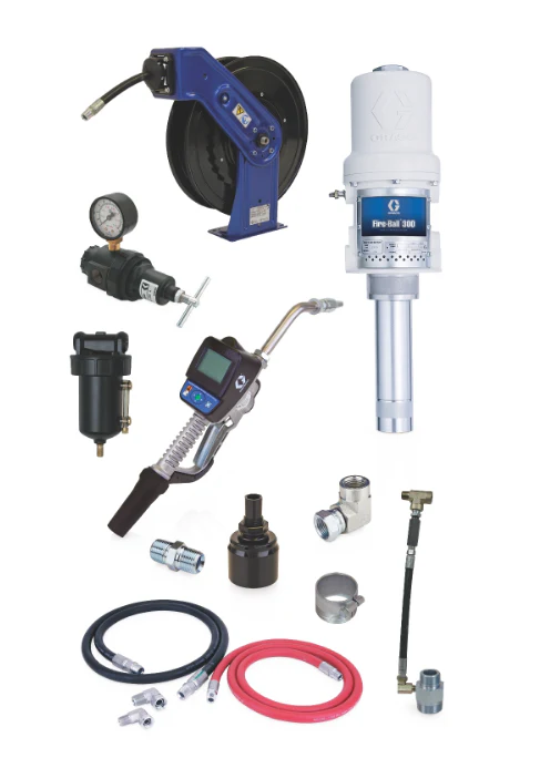 Graco 224534 Fire-Ball® 300 5:1 Bulk Oil Bench/Top Tank Dispensing Package - Ysert