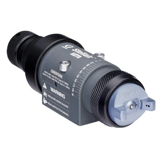 Stellair automatic air spray gun, conventional, 0.055 in (1.4 mm) nozzle for general applications with a fluid control knob - Ysert