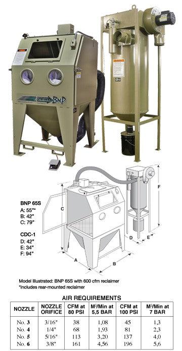 Clemco BNP 65 Suction Blast Cabinet - Coventional Single Phase - BNP-65S-600 CDC - Ysert