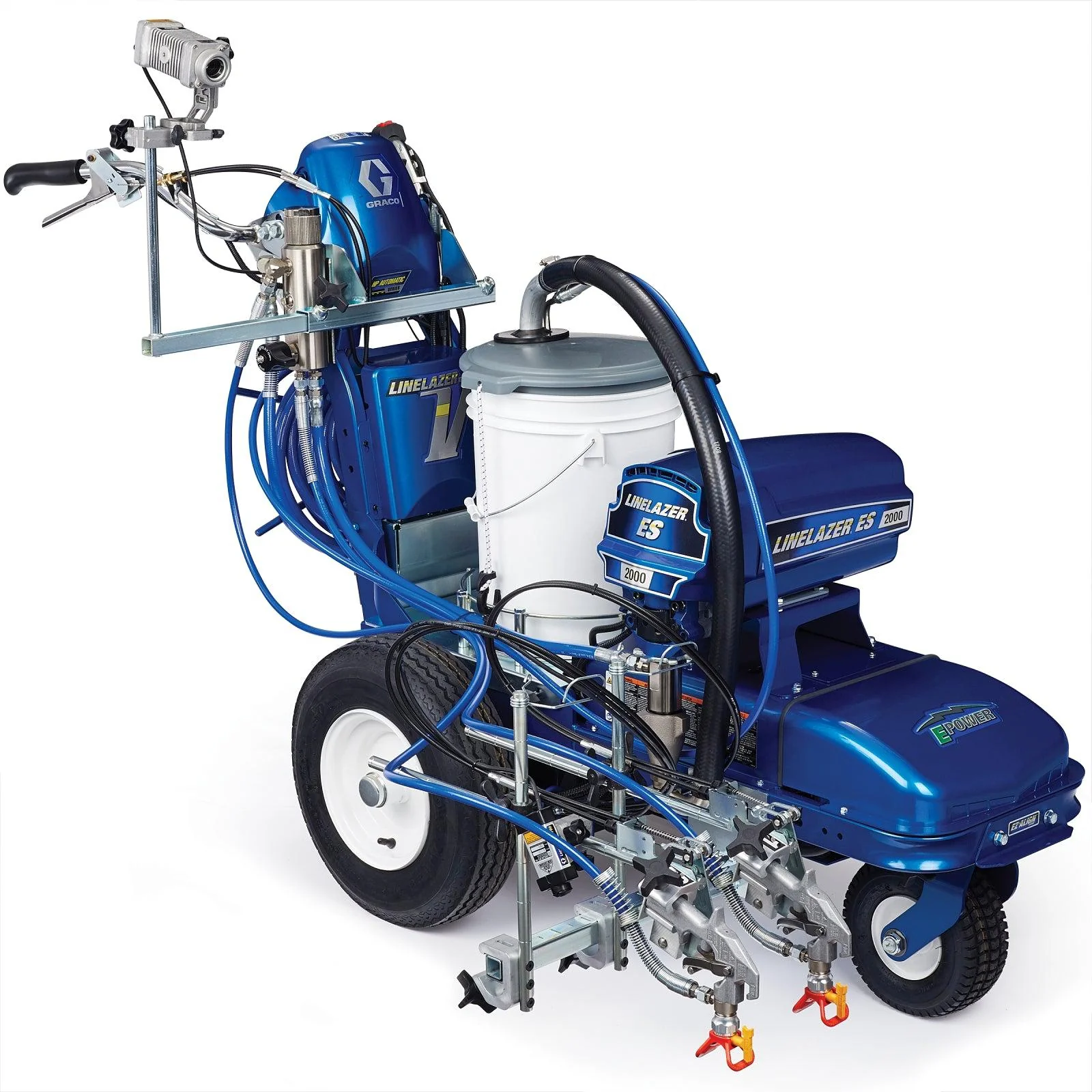 LineLazer V ES 2000 HP Automatic Series Battery-Powered Airless Line Striper, 2 Auto Guns, LazerGuide 2000 - Ysert