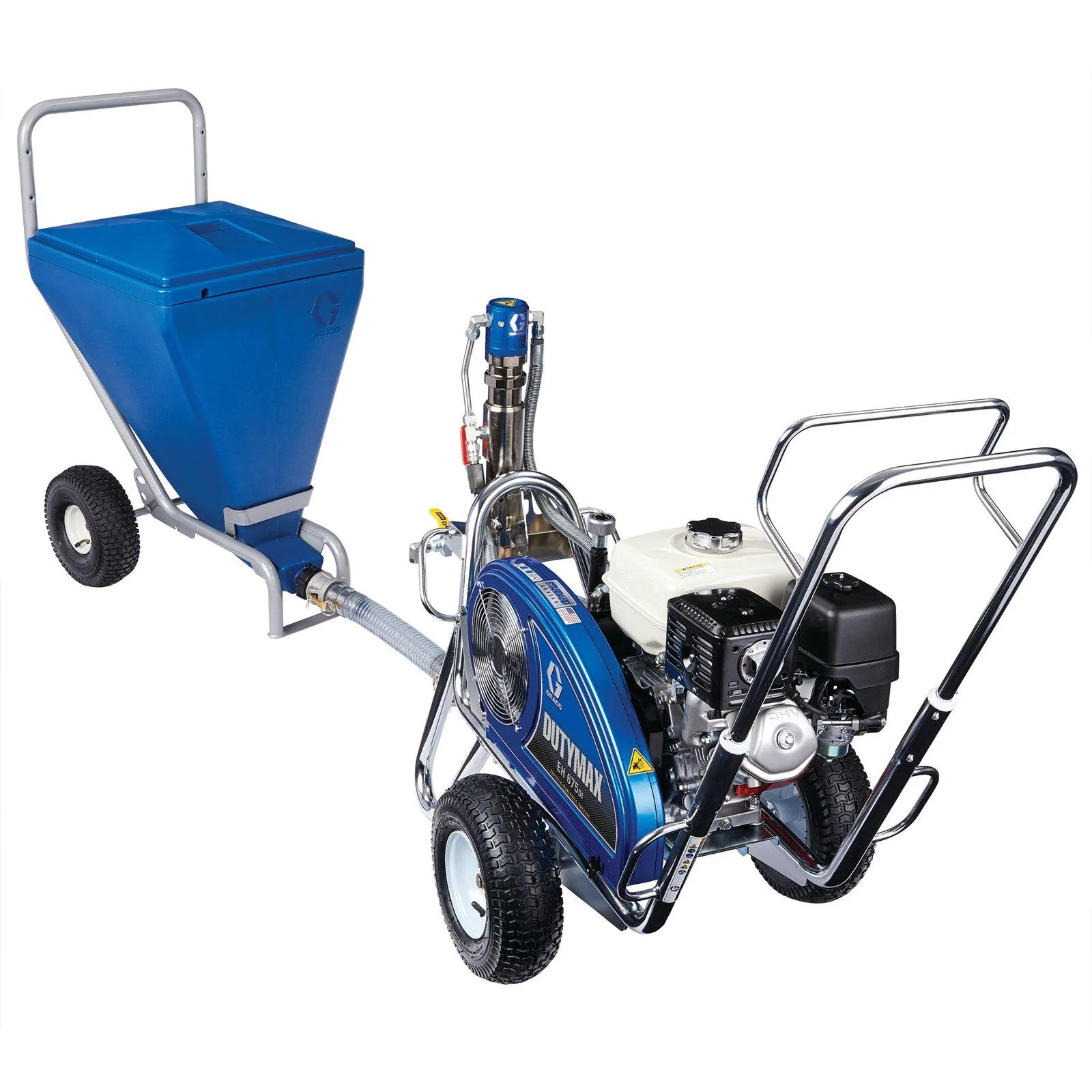 Graco DutyMax GH 675DI 6750 PSI @ 1.5 GPM Gas Hydraulic Airless Sprayer w/ Big 150 & Hopper - Ysert