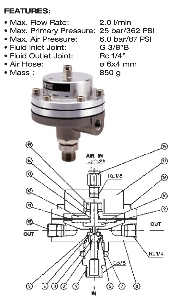 IWATA 94757400 Diaphragm Cap - Ysert