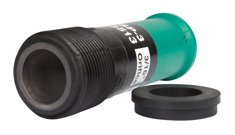 Clemco TSP Tungsten Carbide Lined Long Venturi Style 1 ¼” Thread 1 inch Entry Rubber Jacketed Sandblast Nozzle - Ysert