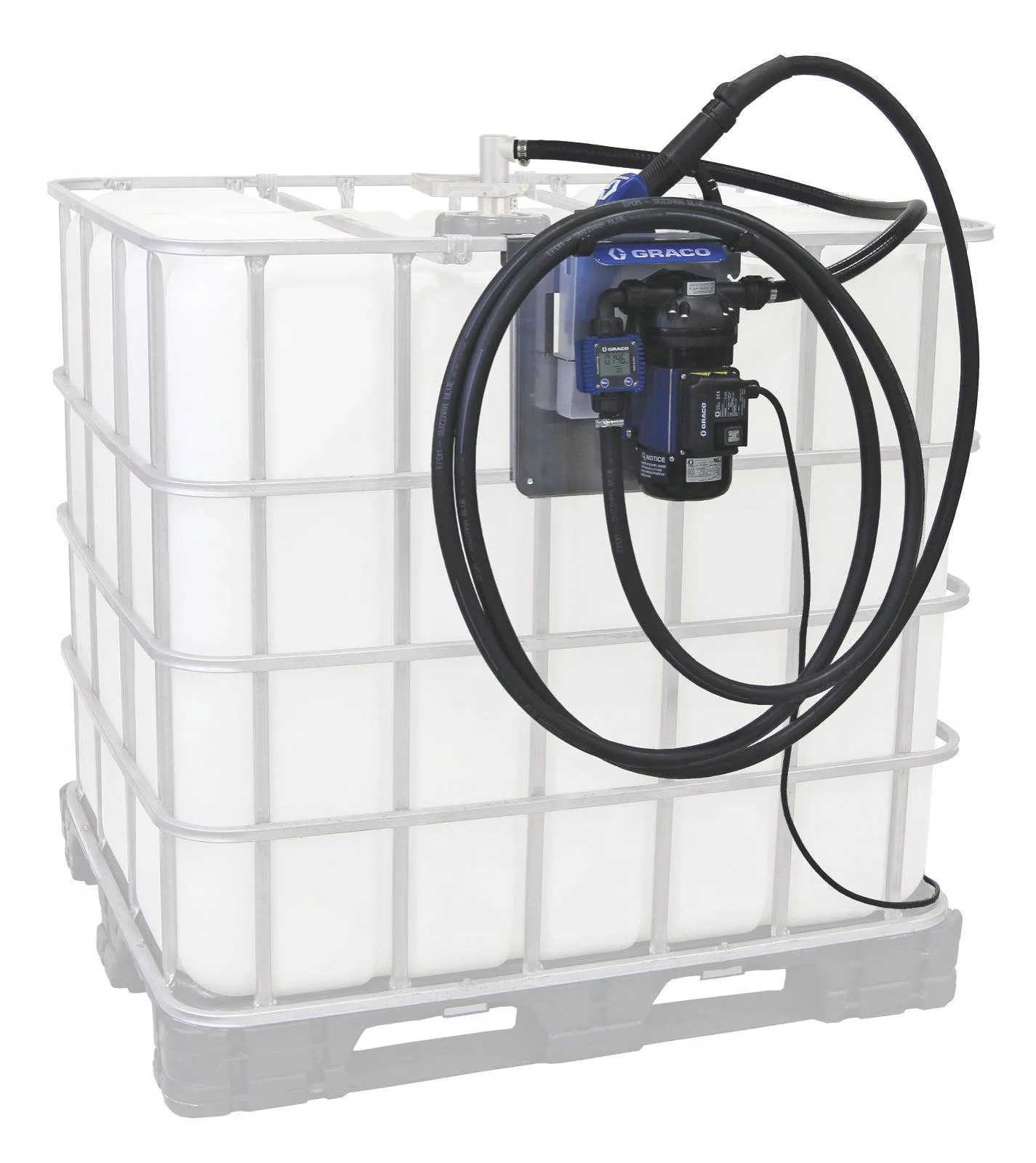 LD Blue Electric Pump Package - 5 ft (1.5 m) Suction Hose Length - Automatic Nozzle - SST Clamp Fittings - Ysert