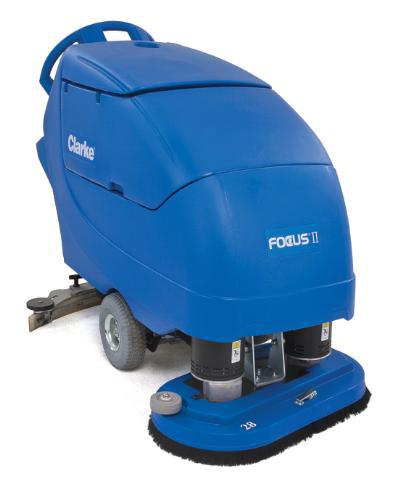 Clarke 05395A FOCUS® II Disc 26 242 Automatic Floor Scrubber Ah wet batteries, onboard charger, pad holder and chemical mixing system - Ysert