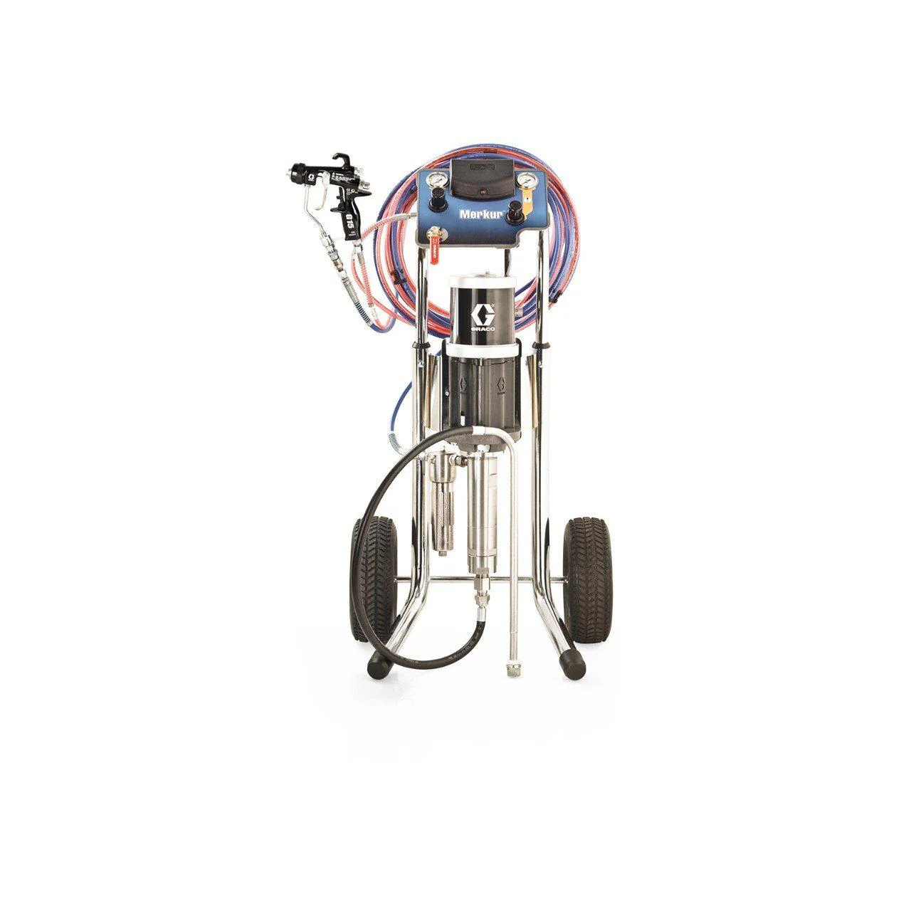 Graco G15C08 15:1 Merkur 1500 PSI @ 0.40 GPM Air-Assisted Airless Sprayer - Cart Mount - Ysert