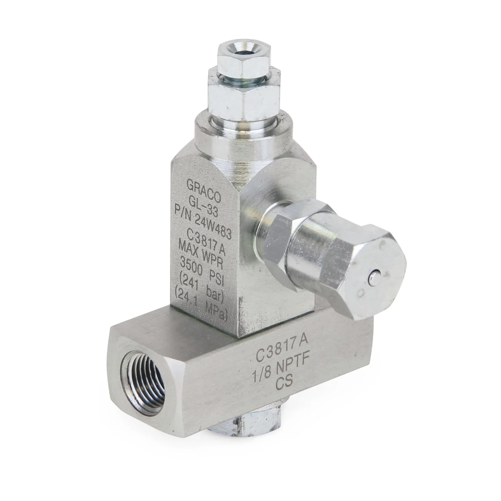 Graco GL-33™ Grease Injector, Stainless Steel, 1 Injector Manifold, 1/8 NPT x 1/8 - Ysert