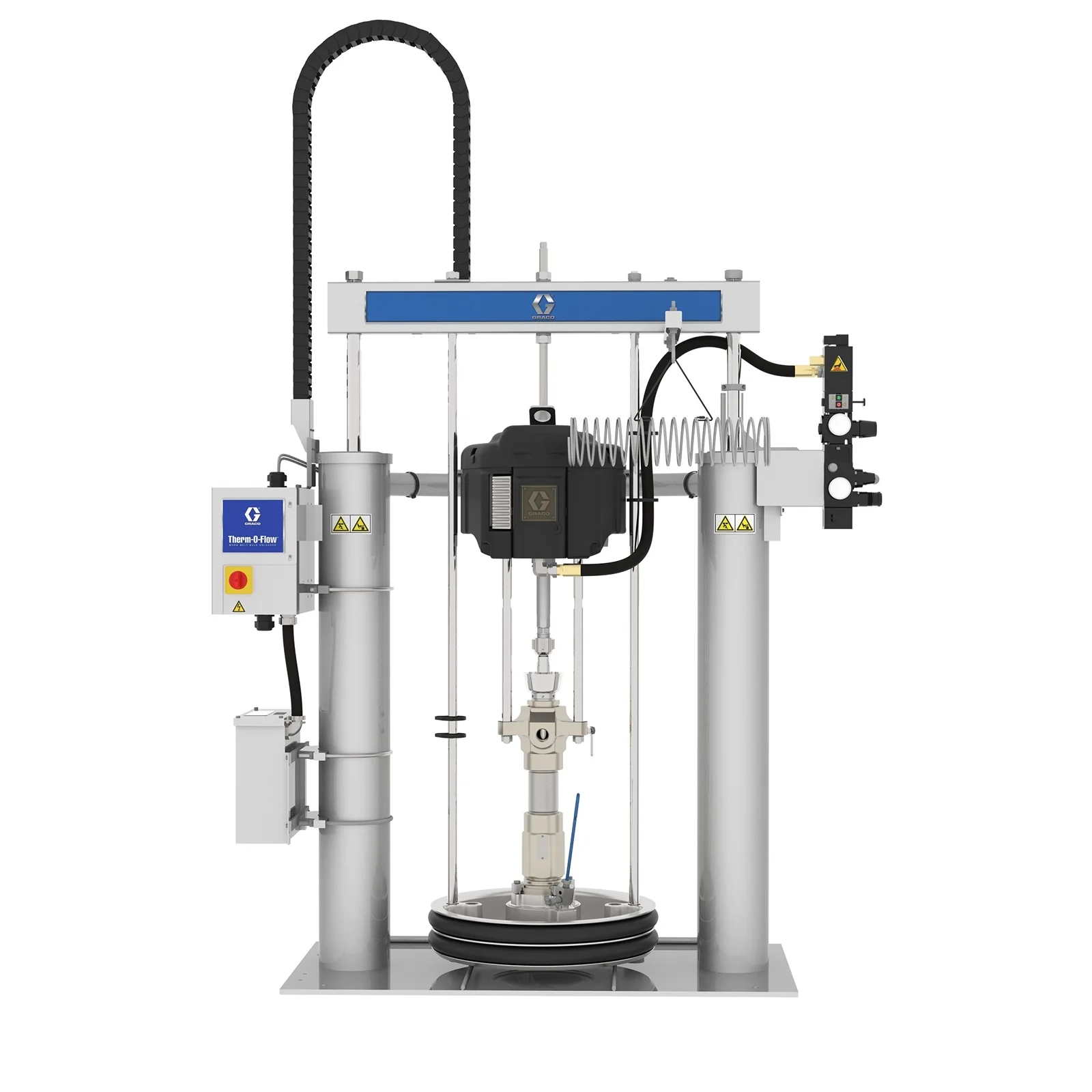 36:1 TOFw Check-Mate Severe Duty, Ambient, 55 Gal (200L) D200s, 16 Gal (60L) Aluminum Platen, EPDM, 240V, No ADM - Ysert