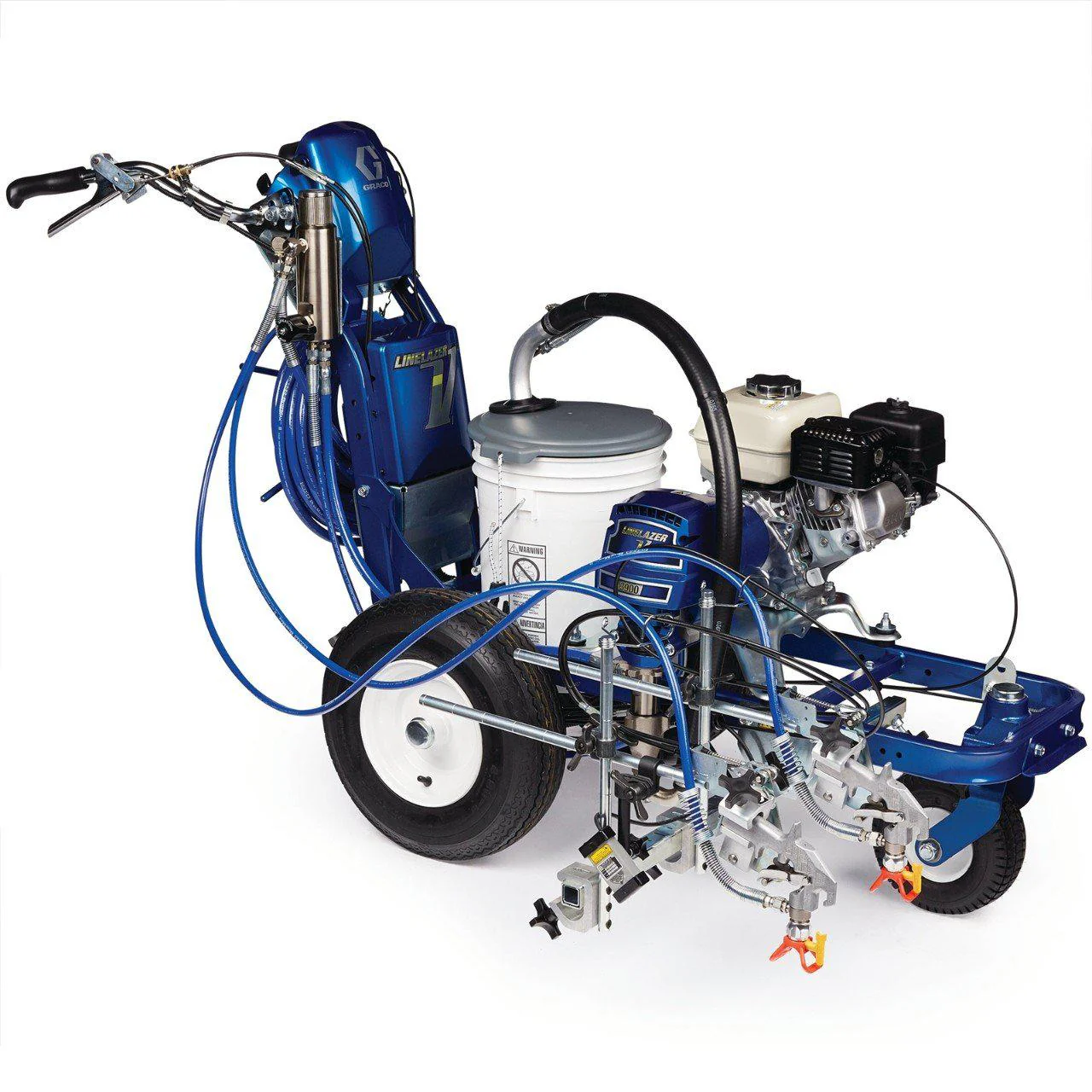 LineLazer V 3900 HP Automatic Series 3300 PSI @ 1.25 GPM Honda GX120 Gas Airless Line Striper - 2 Guns (1 Auto Gun & 1 Manual Gun) - Ysert