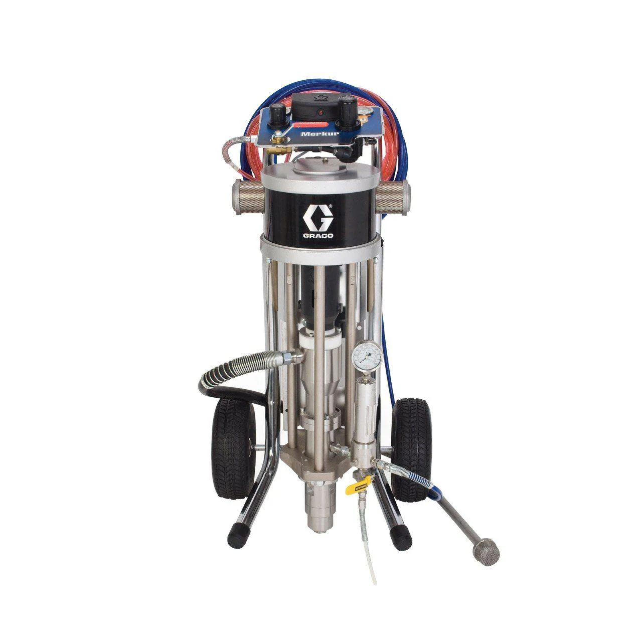 Graco Merkur Bellows 2300 PSI @ 1.6 GPM 23:1 V-Packing w/ Drain Valves & Fluid Filter - Cart Mount Piston Pump w/ Airless (AL) Package - Ysert