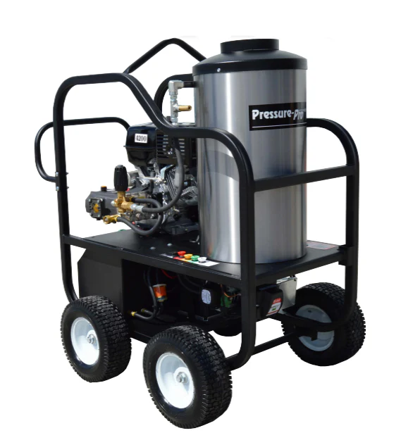 Pressure-Pro Hot Shot 4200 PSI @ 4.0 GPM Viper Pump 4 Wheel Portable Direct Drive Gas Kohler Engine Hot Water Pressure Washer - 12V Models - Ysert
