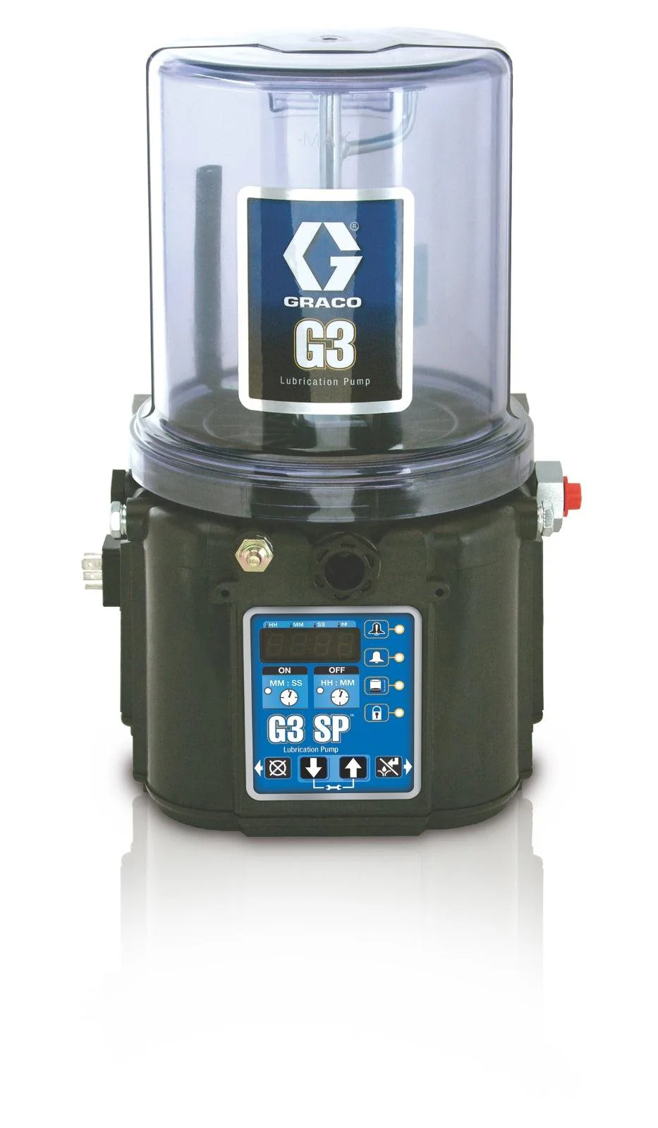 Graco G3™ SP Grease Lubrication Pump, 90-240 VAC, 2 Liter, Low Level with Controller, 1 Sensor, DIN - Ysert