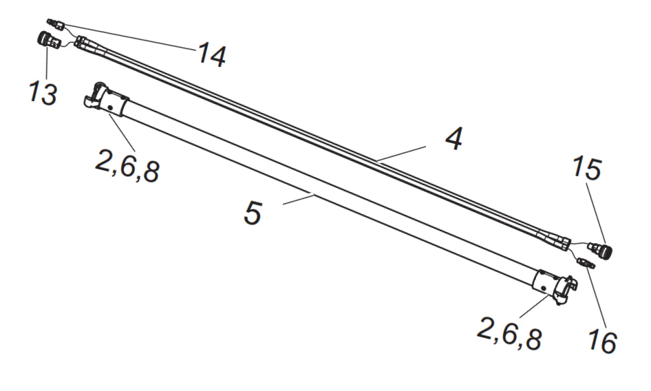Graco 50 ft Pneumatic Blast Control Extension - (No Coupler) - Ysert