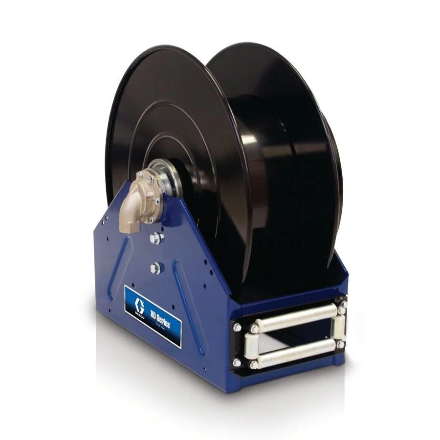 Graco XD40 NPT Hose Reel w/ 1 in. X 50 ft. Hose - Diesel Fuel - Metallic Blue - Ysert