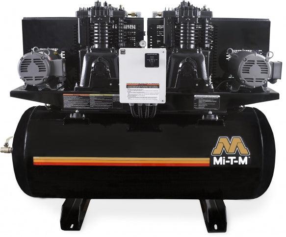 Mi-T-M Two Stage Electric Stationary Air Compressors - 46.4 CFM - 175 PSI - 7.5 HP - 120 gal - Ysert