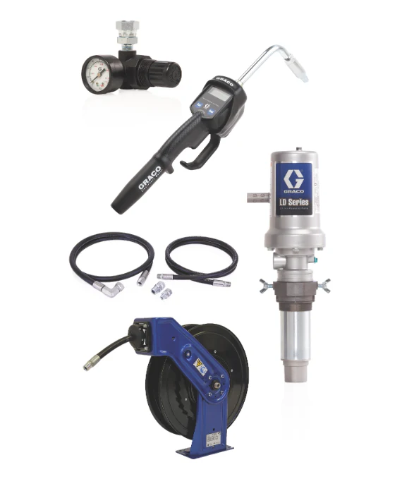 Graco 24K798 Ld Series 5:1 Deluxe Oil Pump With Sd™ Series 1/2 In. X 50 Ft. Hose Reel Package - Manual Meter Type - Ysert