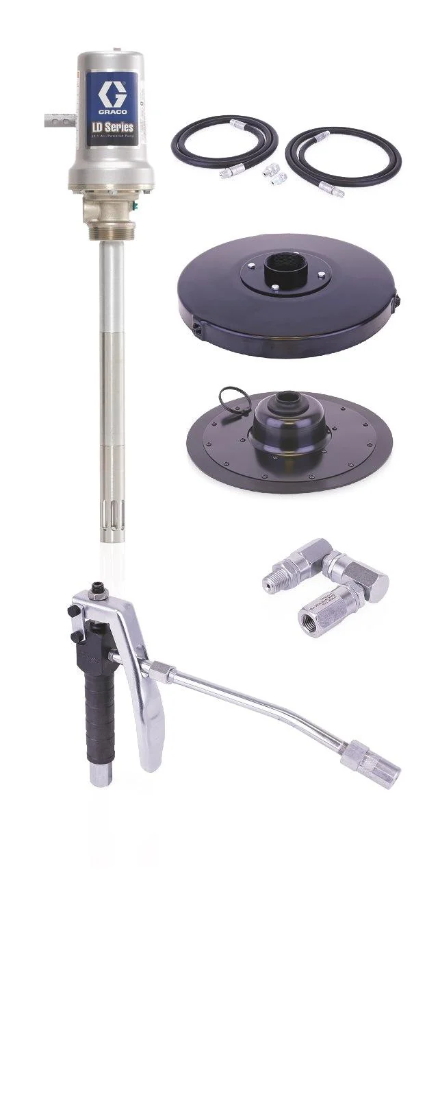 Graco LD Series 50:1 35 lb (16 kg) Grease Drum Pump Package - BSPP - Ysert
