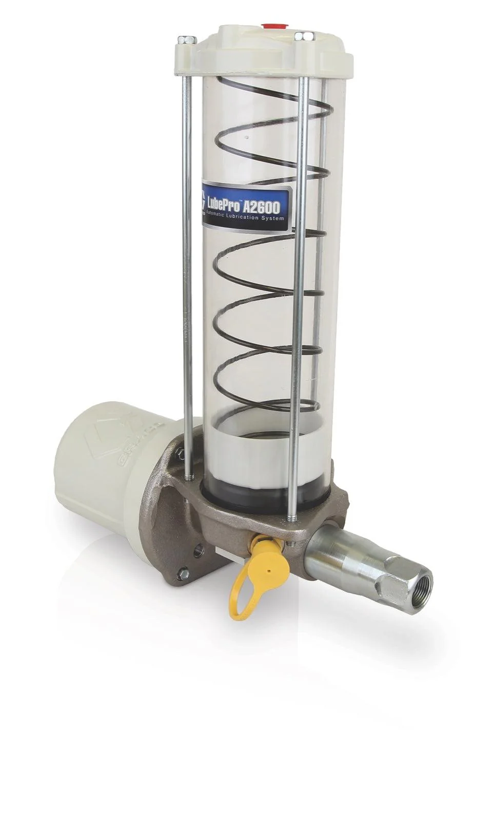 Graco LubePro™ A2600 Horizontal Grease Pump, 2 L Reservoir, Normally Closed, Low Level - BSPP - Ysert
