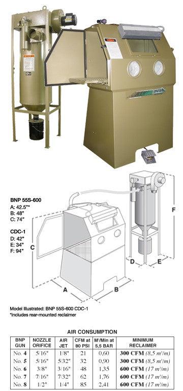 Clemco BNP 65 Suction Blast Cabinet - Coventional Three Phase - BNP-65S-600 CDC - Ysert