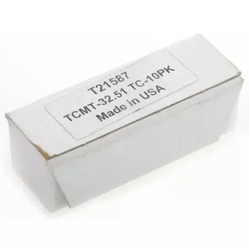 Grizzly T21587 - 60 TiN Coated Carbide Inserts w/ Chip Breaker - TCMT-32.51, 10 Pack - Ysert