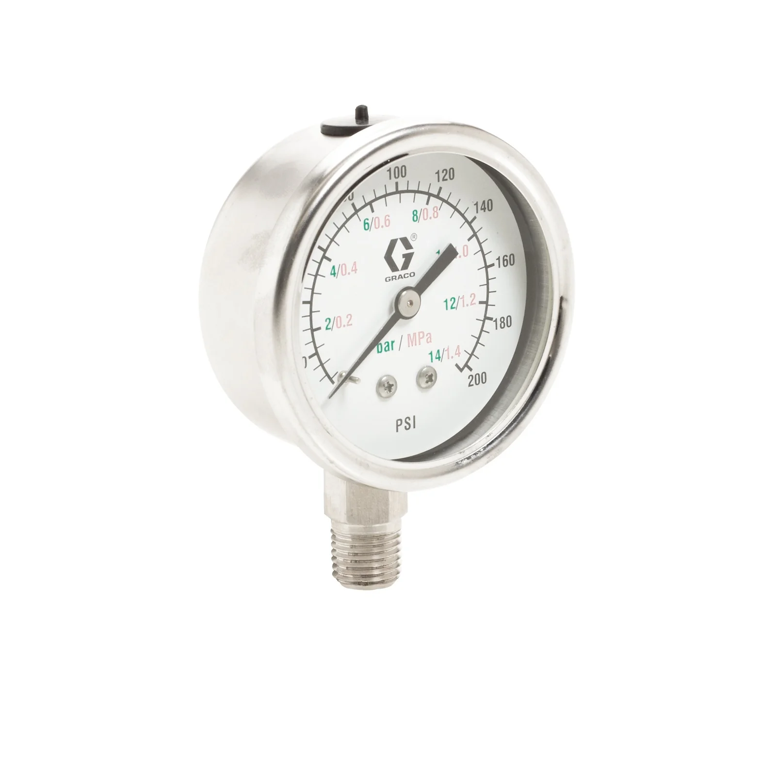 Stainless Steel Low Pressure Fluid Gauge, 0-300 psi (0-21 bar) pressure range - Ysert
