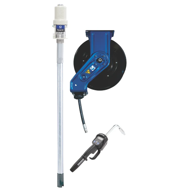 Graco 248622 Mini Fire-Ball® 225 3:1 1/2 In. X 35 Ft. (12.7 Mm X 11 M) Manual Hose Reel Package For Oil - Ysert