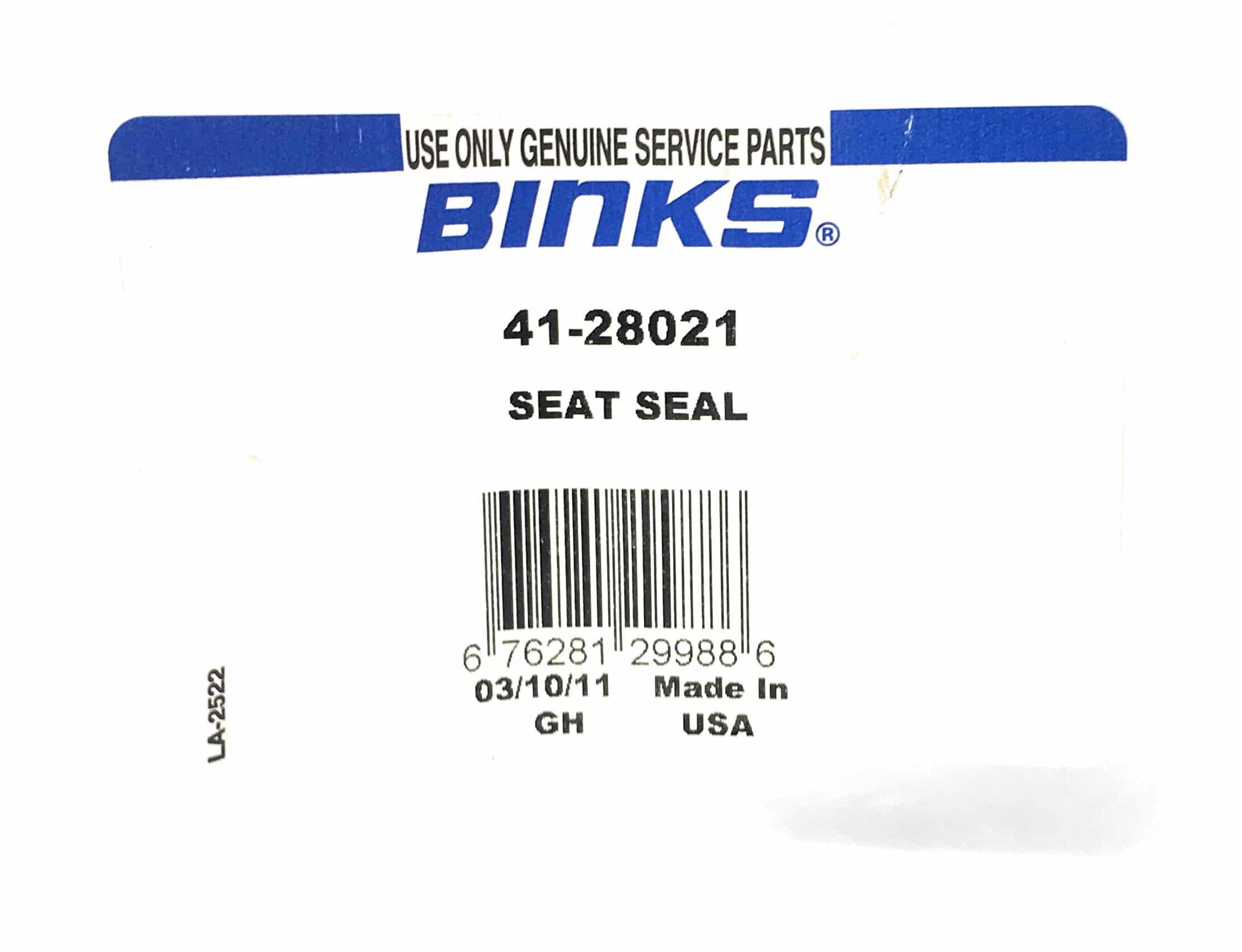 Binks 41-28021 Seat Seal - Ysert