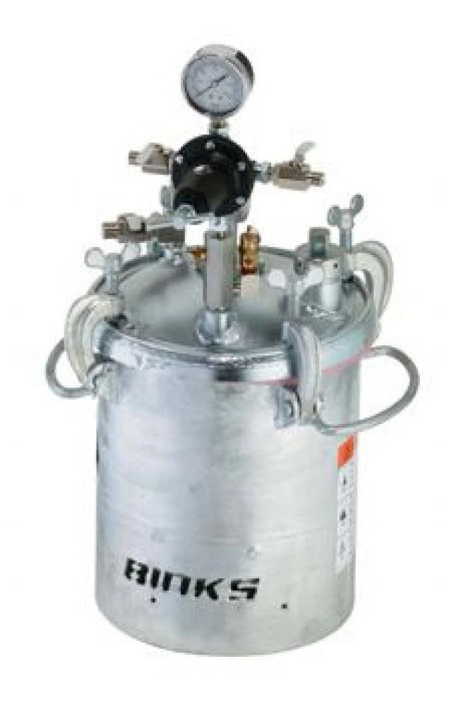 Binks 2 Gallon Pressure Tank (Galvanized, Gear Reduced Agitator, 2 Regulators) - Ysert