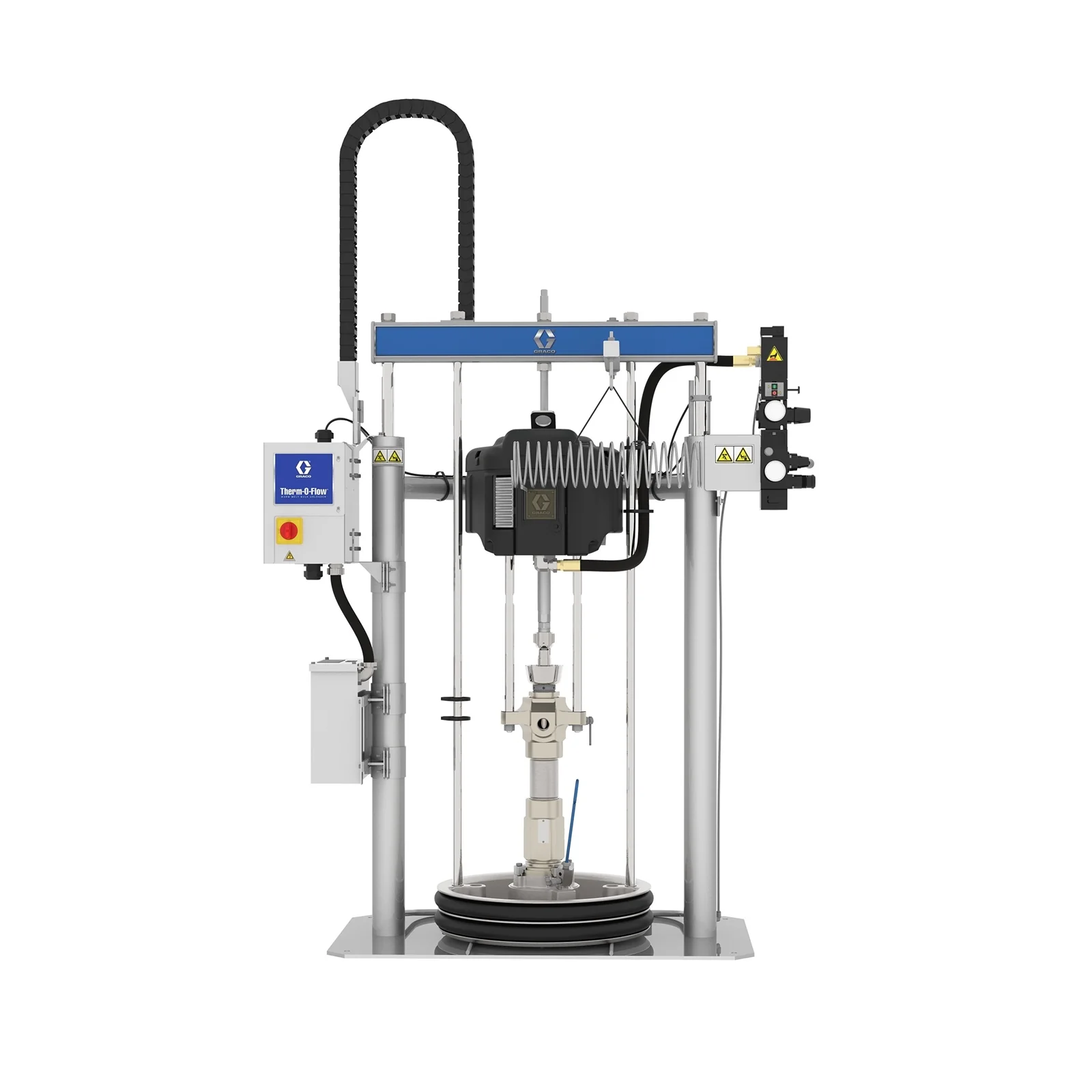 36:1 TOFw Check-Mate Severe Duty, Ambient, 55 Gal (200L) D200, 16 Gal (60L) Aluminum Platen, EPDM, 240V, No ADM - Ysert