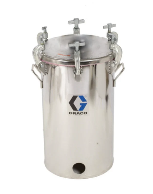 Graco 10 Gallon Bare Pressure Pot (pot, lid, gasket only), ASME rated, stainless steel - Ysert