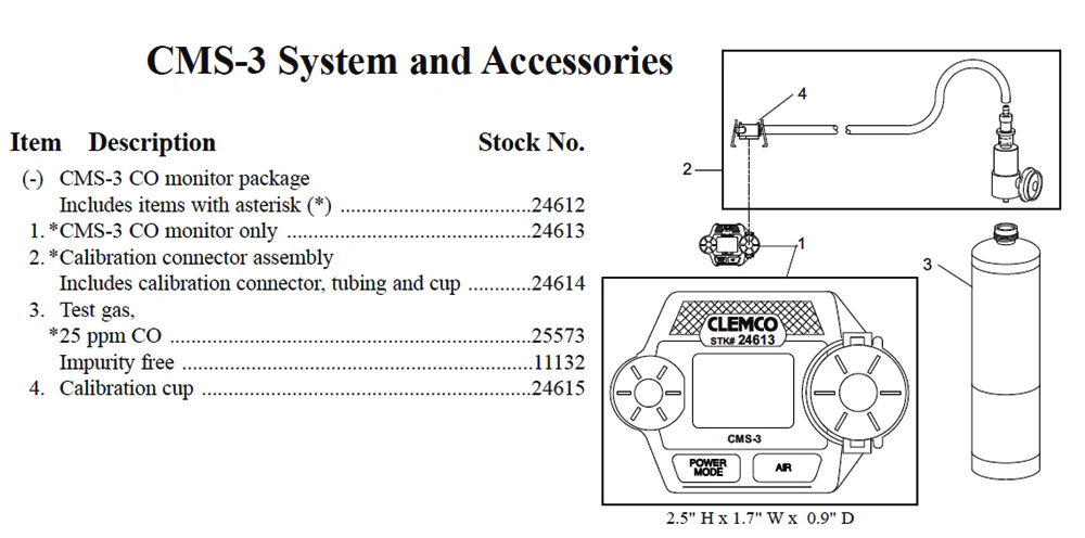 Clemco 24614  Calibration Connector Assembly - Ysert