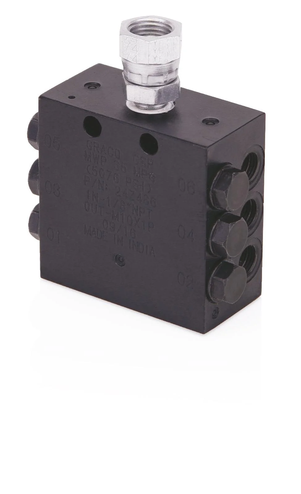 Graco CSP Divider Valve, 1/8 in. BSPP, 6 Outlets, Indicator Included - Ysert