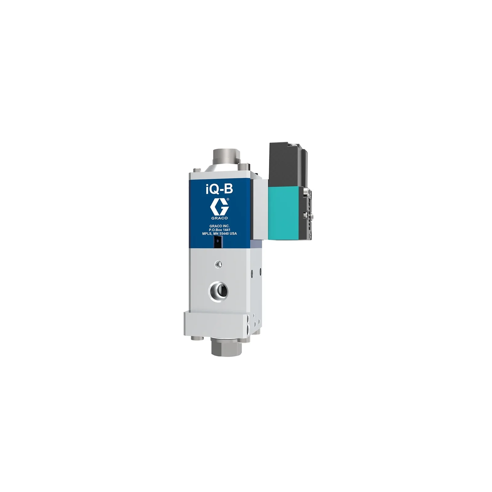 iQ Dispense Valve, Ball Seat, Ambient, NPT Tip, 000 mm Nozzle, Direct Mount Solenoid - Ysert