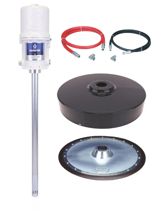 Graco 225781 Fire-Ball® 425 Series 50:1 400 lb. (181 kg) Grease Pump - Stationary Supply Package - Ysert