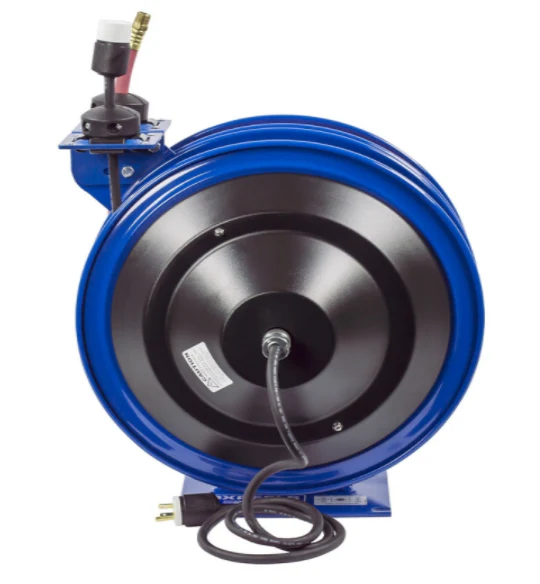 Spring Driven Air/Electric Combo Reel - 300 PSI - C Series w/ Hose & Cord - Ysert