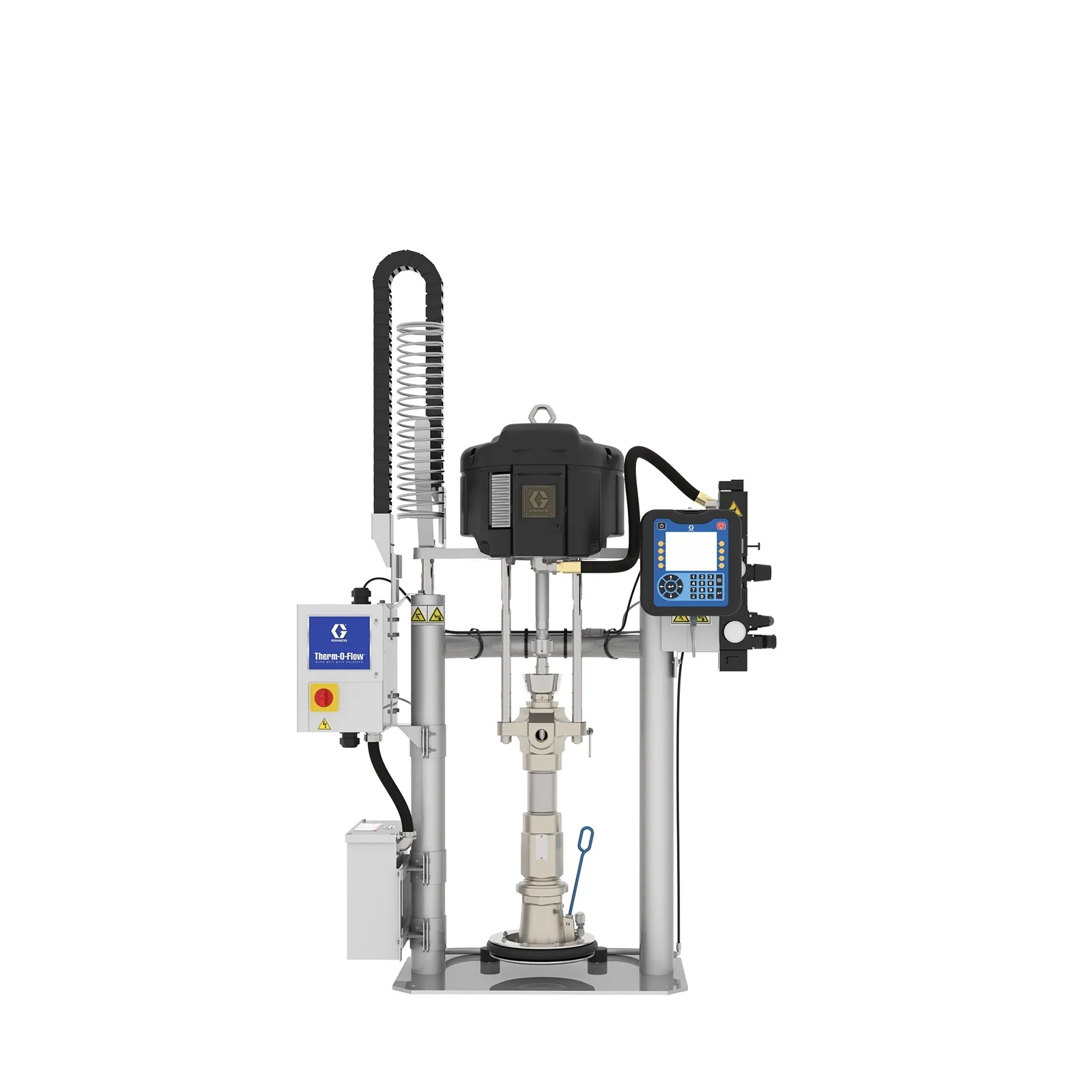 36:1 TOFw Check-Mate Severe Duty, Ambient, 5 Gal (20L) D60, 5 Gal (20L) Carbon Steel/Aluminum Platen, EPDM, 240V, ADM - Ysert