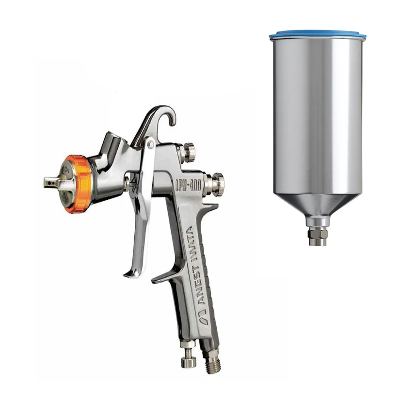 IWATA LPH400-154LVX HVLP Gravity Feed Spray Gun w/ PCG7EM 700ML Aluminum Cup - Ysert