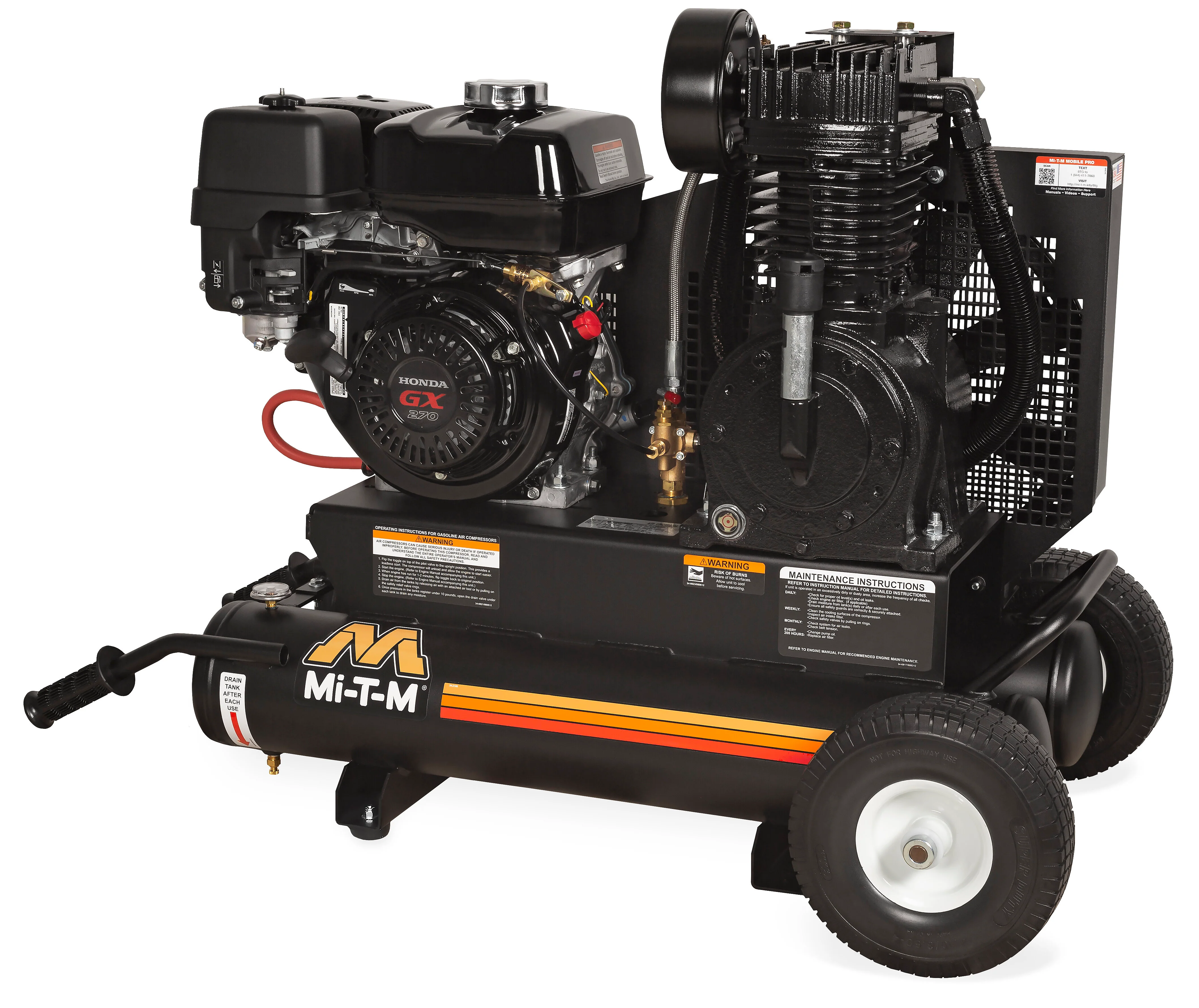 Mi-T-M AM2-PH09-08ME 8-Gallon Two Stage Gasoline Air Compressor - Ysert