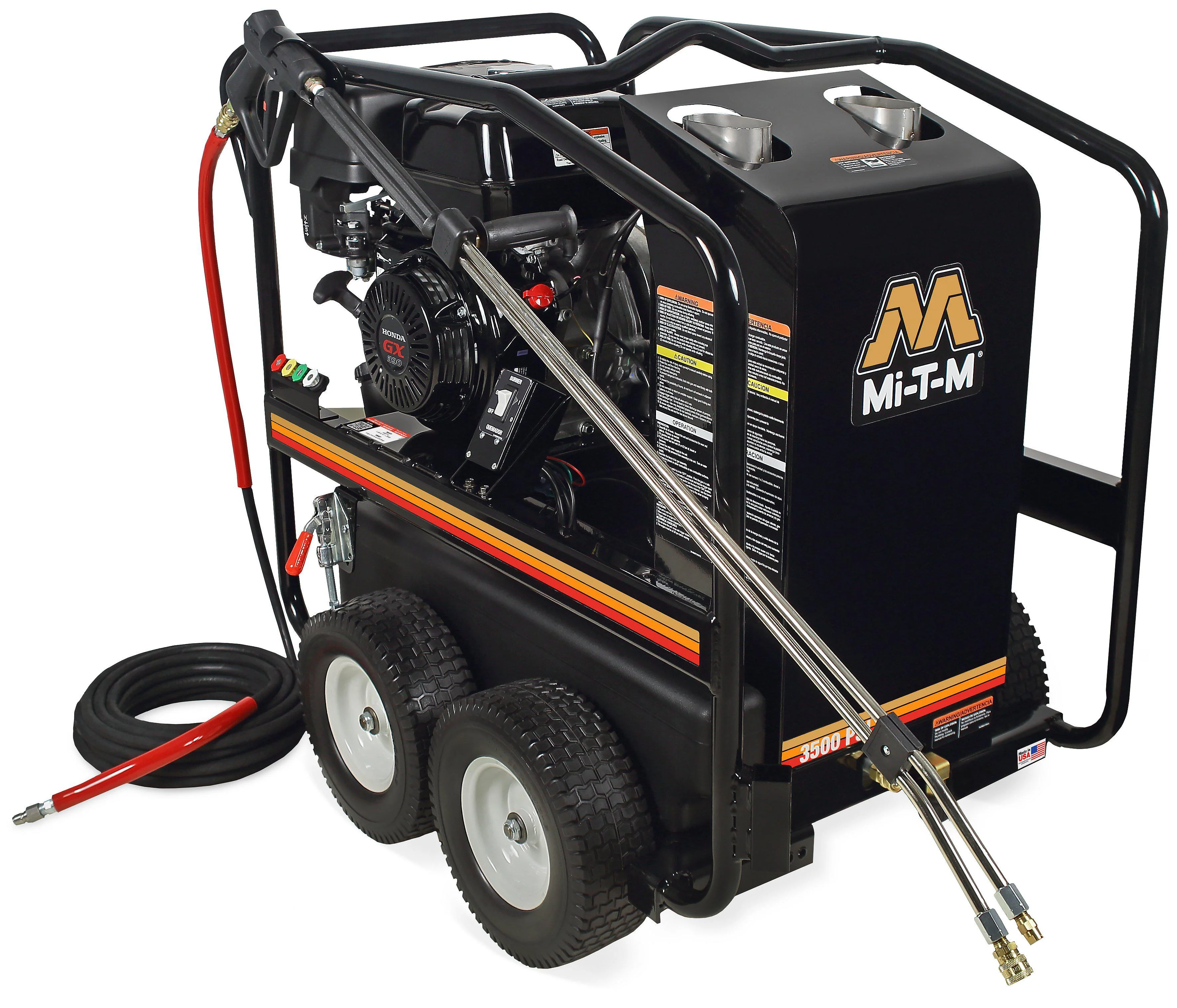 Mi-T-M 3500 PSI @ 3.3 GPM Direct Drive 389cc Honda GX390 OHV AR Pump Hot Water Pressure Washer Power Washer - (49-State), Hot Water, AR Pump, Direct Drive, Honda Engine - Ysert