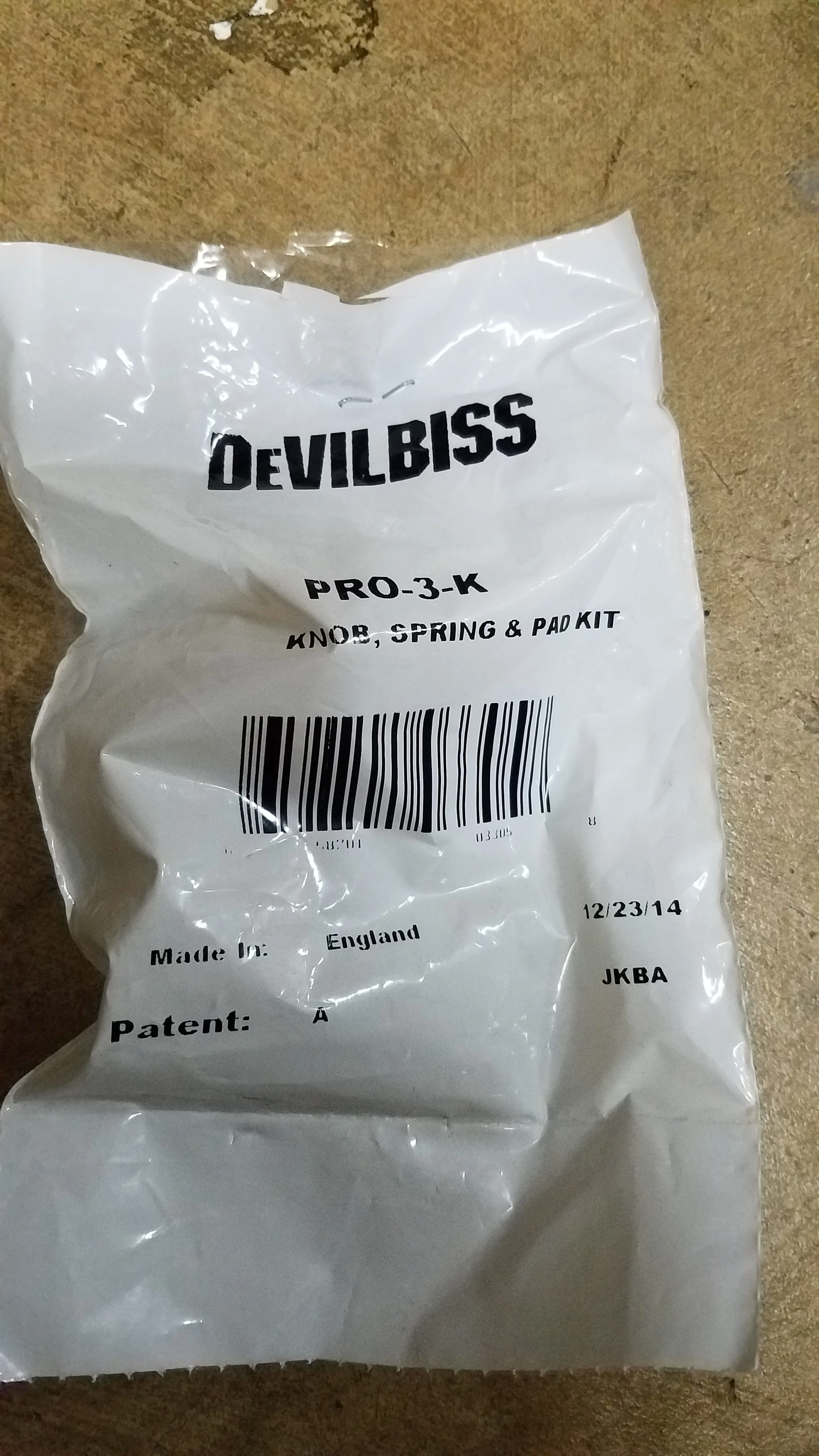 Devilbiss PRO-3-K Knob Spring & Pad Kit - Ysert