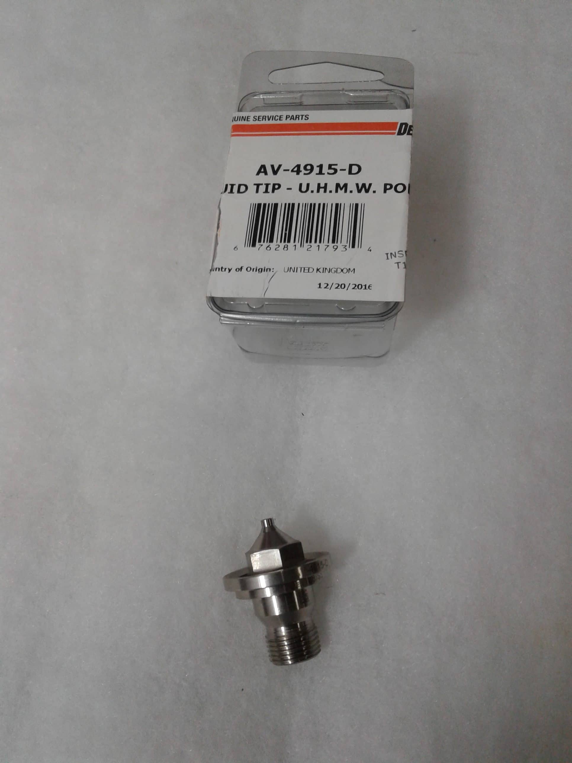 Devilbiss Fluid Tip Pollyethylene Needle Seat 2.2 (Optional 300 GR. S.S. W/ U.H.M.W. ) - Ysert