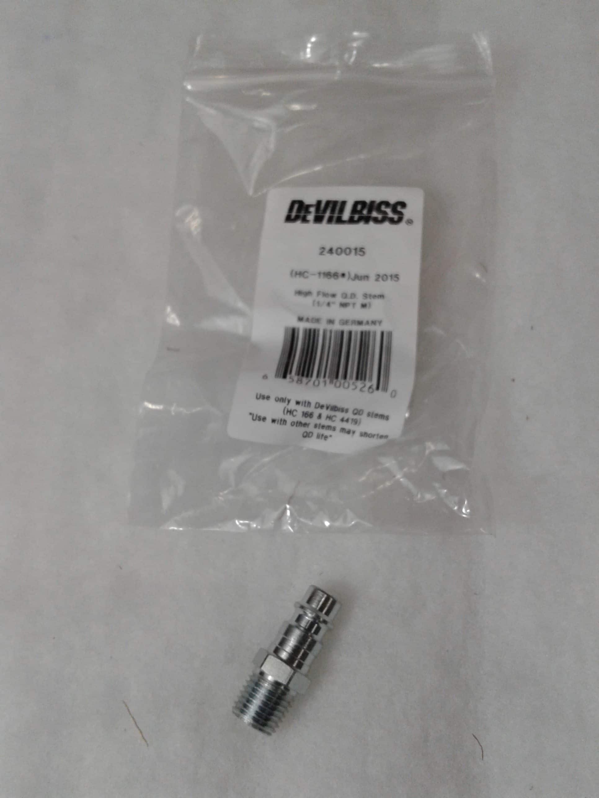 Devilbiss HC-1166 High Flow Q.D. Stem - Ysert