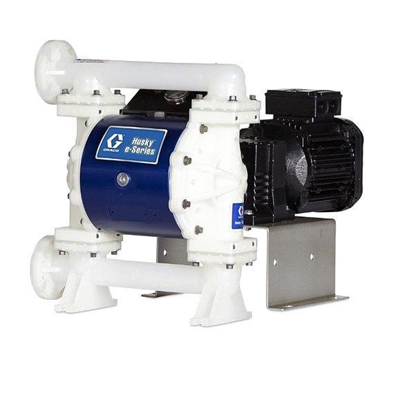 Graco Husky 1050 PP Pump, 120V Compressor, BLDC Motor, Center Flange, AL Center Section, PP Seats, PTFE Balls & PO Diaphragm - Ysert